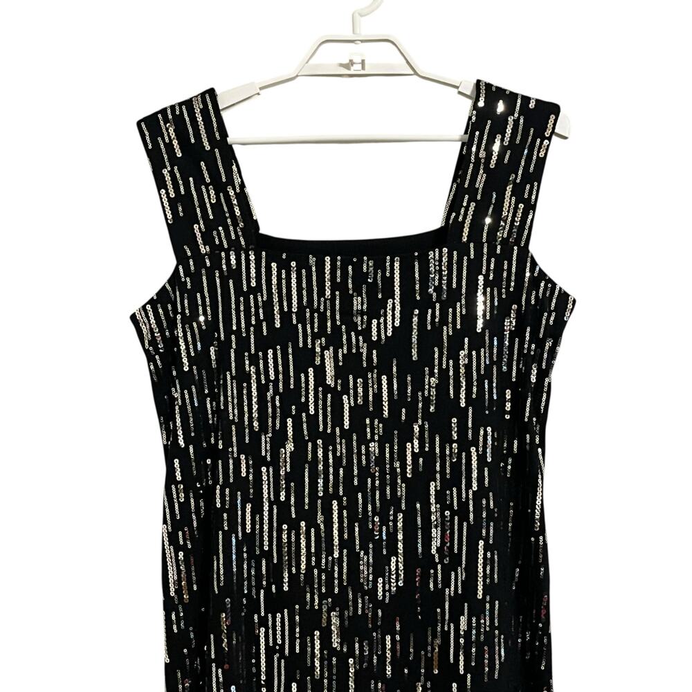 Exclusively Misook Black Silver Sequin Cocktail S… - image 3